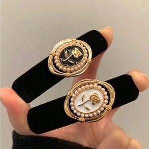 Set of 2 Velvet Rose Gold Hair Clips